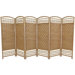 Fiber Weave 6 Panel Room Divider in Dyed Natural