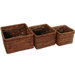 Hand Woven High Basket Tray (Set of 3)