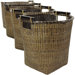 Rattan Storage Basket 4 Piece Set