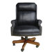 Home Office High-Back Leather Executive Chair with Nailhead Arms