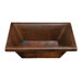 Diego Rectangular Hand Hammered Copper Bathroom Sink