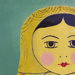 Matryoshka Tiny Face Giclee Print Art