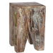 Stripped Wood End Table