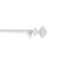 Wooden Square Finial Rod Set in White