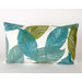 Mystic Leaf Rectangle Indoor/Outdoor Pillow in Aqua