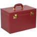 Heritage Chelsea Extra Large Heirloom Jewelry Trunk in Scarlet
