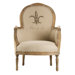 Lance Burlap Fabric Arm Chair