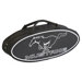 25" Mustang Oval Shaped Canvas Bag in Black with White Lettering