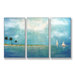 Azure Breeze Triptych Wall Art