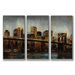 Lights on Bridge Triptych Wall Art