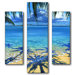 Palm Tree Shadows Triptych Wall Art