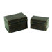 Leather Jewelry Box with Anaconda Design (Set of 2)