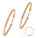 Timeless Pave-Set Diamonds 14K Gold Vermeil Hoop Earrings