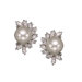 Pearl Rhodium Plate Earrings