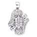 Pave Diamond Platinum Plated Bridal Pendant
