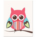 Strip Belly Owl on Tree Art Print