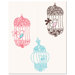Three Bird Cages Art Print