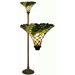 Green Leaf Torchiere Lamp