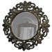 Florence Round Framed Mirror in Dark Gold