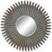 Coronet Round Wall Mirror in Antique Gold