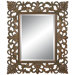 Lovers Locket Wall Mirror in Dark Gold