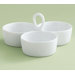 Whiteware Round Divided Dish