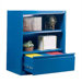 42" H Two Shelf Bookcase with File Drawer