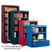 72" H Four Shelf Bookcase with File Drawer