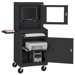 Mobile Computer Security Workstation with Slide-Out Shelf
