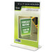 Clear Plastic Sign Holder, Stand-Up, 5" Wide