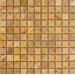 1" x 1" Polished Marble Mosaic in Sahara Gold