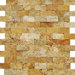 1" x 2" Splitface Travertine Mosaic in Golden Sienna