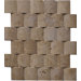 Noce 2" x 2" Pillowed Tumbled Travertine Mosaic in Brown