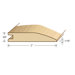 78" Solid Hardwood Unfinished Pine Reducer for 3/8" Floors