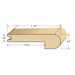 78" Solid Hardwood Unfinished White Oak Stair Nose for 3/8" Floors