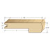 78" Solid Hardwood Unfinished Birch Stair Nose for 1/2" Floors