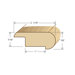 72" Solid Hardwood Unfinished Bamboo Natural Strand Stair Nose Overlap for 3/8, 7/16" Floors