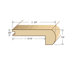 78" Solid Hardwood Unfinished Maple Stair Nose for 3/8" Floors
