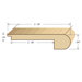 78" Solid Hardwood Unfinished Beech Stair Nose for 1/4" Floors