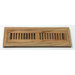 2" x 10" x 3/4" Flush Mount Red Oak Wood Vent in Natural