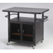 Bistro 24" Cabinet with 36" Granite Top and Black Glass Doors