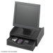 Leather Look Monitor Stand in Black