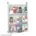 Luxe 9 Pocket Magazine Rack in Silver