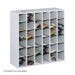 Wood Mail Sorter with Adjustable Dividers, 36 Compartments