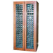 440 Two Door Oak Wine Cooler Cabinet with Thermal Glass