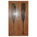 440 Champagne Glass Design Oak Wine Cooler Cabinet