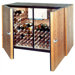 2 Door Oak Wine Cooler Credenza
