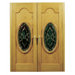 Napoleon 2 Door Oak Wine Cooler with Beveled Oval Windows