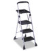Max Work Steel Platform Step Stool, 22w x 3d x 61h, Black