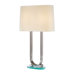 Dorian 22" Two Light Table Lamp in Polished Nickel